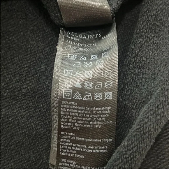 All Saints Diverge Oth Hoodie Black large - Picture 7 of 7